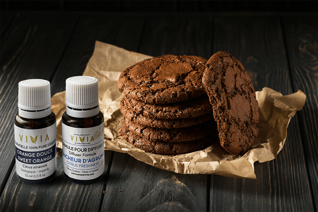 Aroma Vivia - Recette de biscuits au chocolat et huiles essentielles
