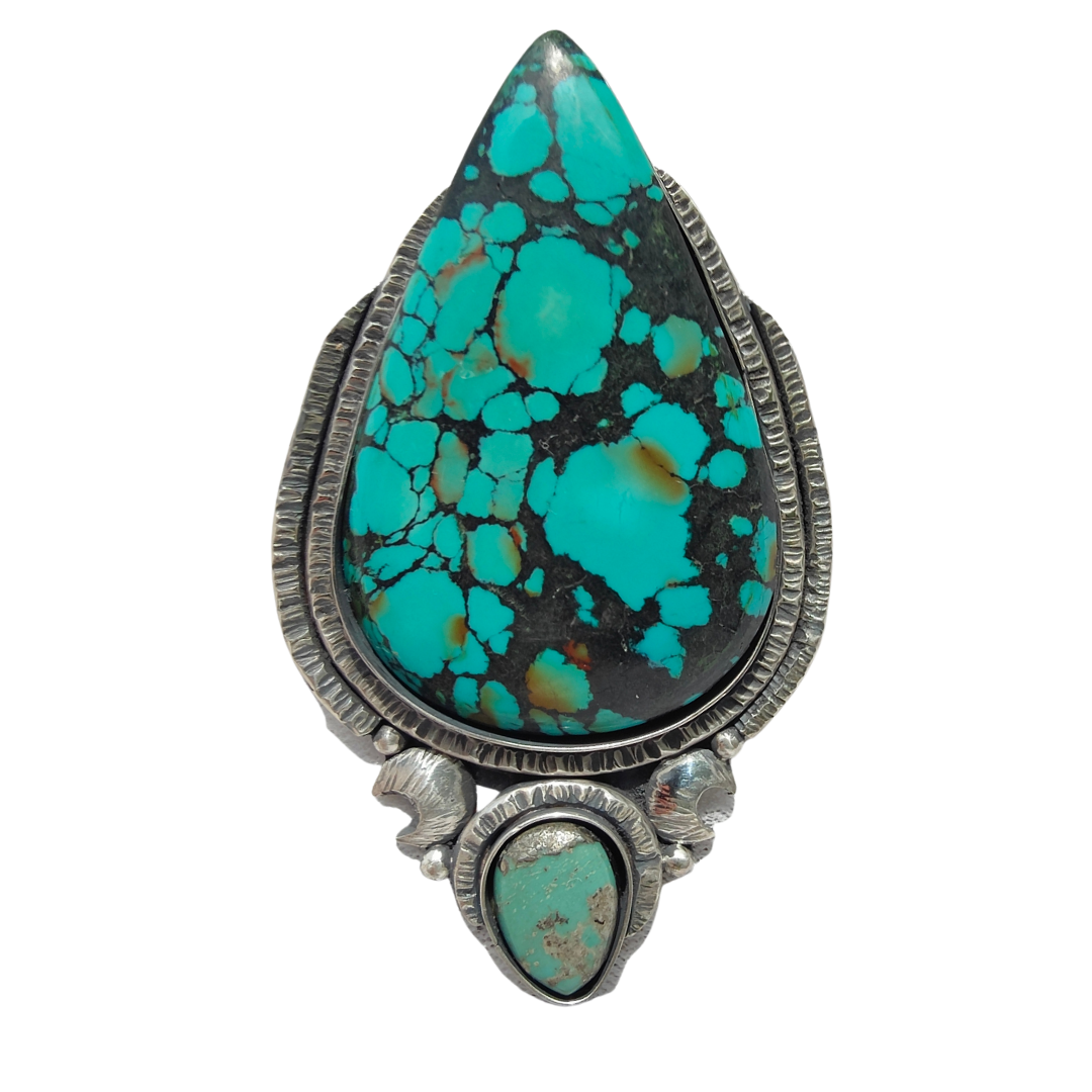 Double turquoise ring or pendant