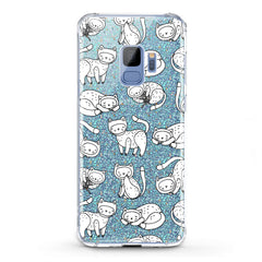 Lex Altern TPU Silicone Phone Case White Drawing Cats