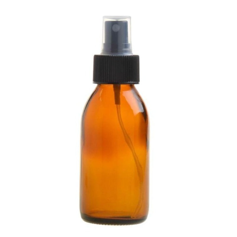 Download 100ml Amber Glass Generic Bottle (Black Atomiser Spray) | Buy Online - Essentially Natural