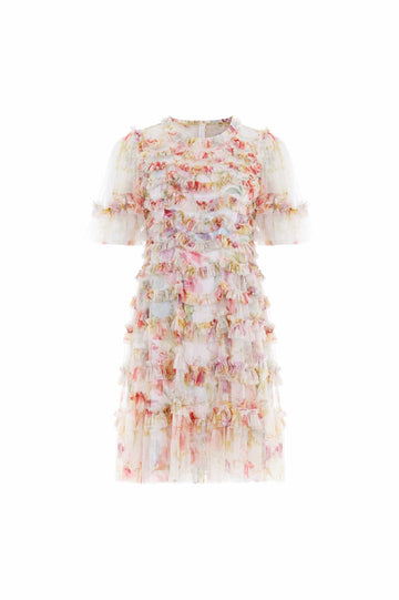 Flutter Sleeve Asymmetrical Floral Maxi Dress – ASTR The Label