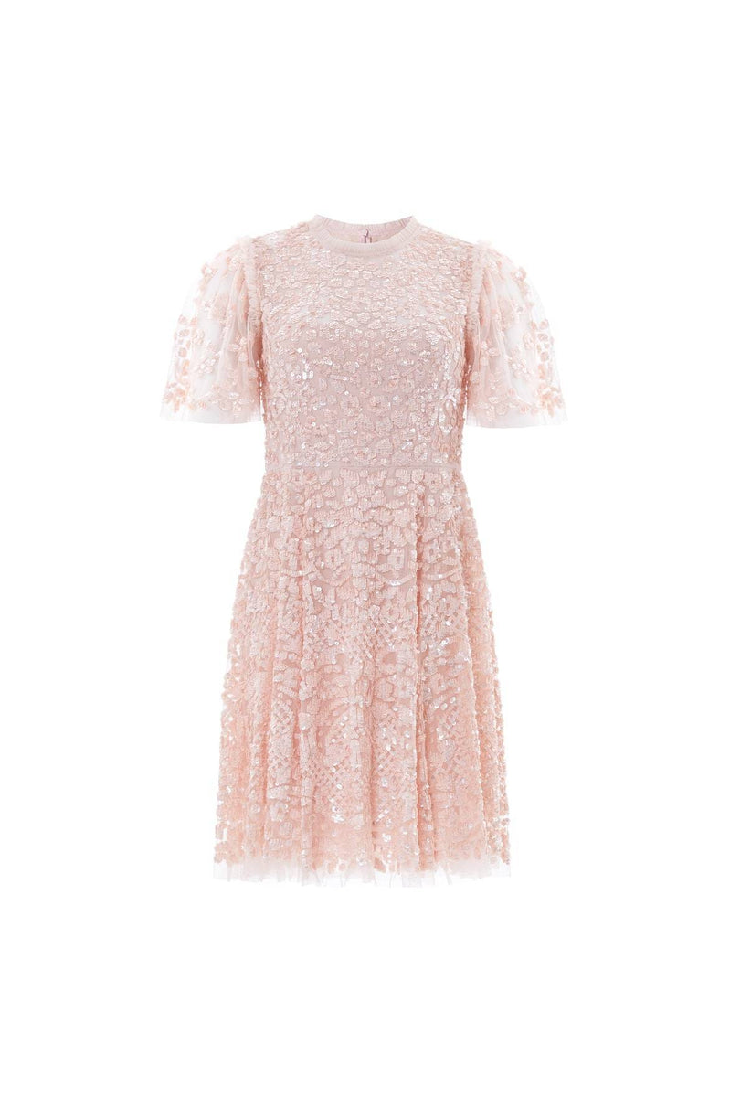 Amalie Sequin Mini Dress – Pink | Needle & Thread