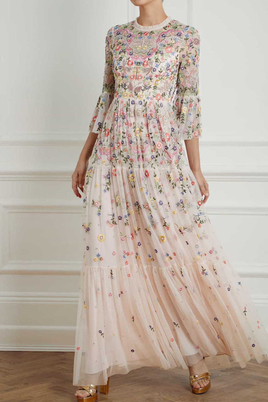 needle and thread dragonfly garden maxi dress