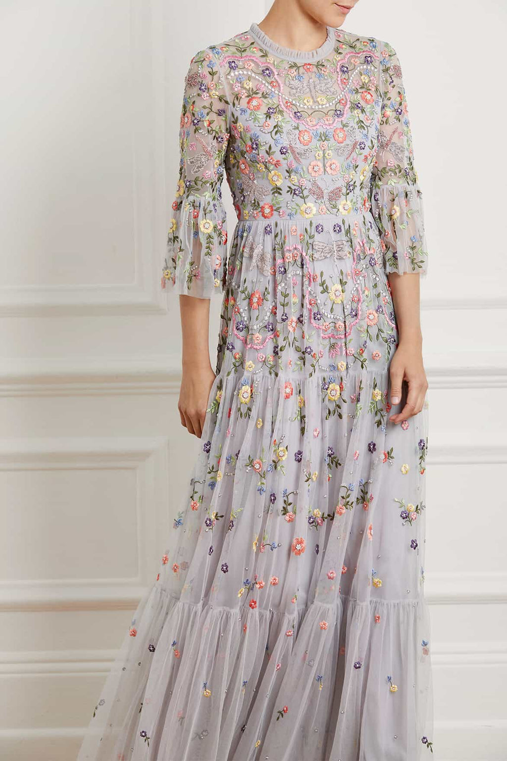 needle and thread dragonfly garden maxi dress