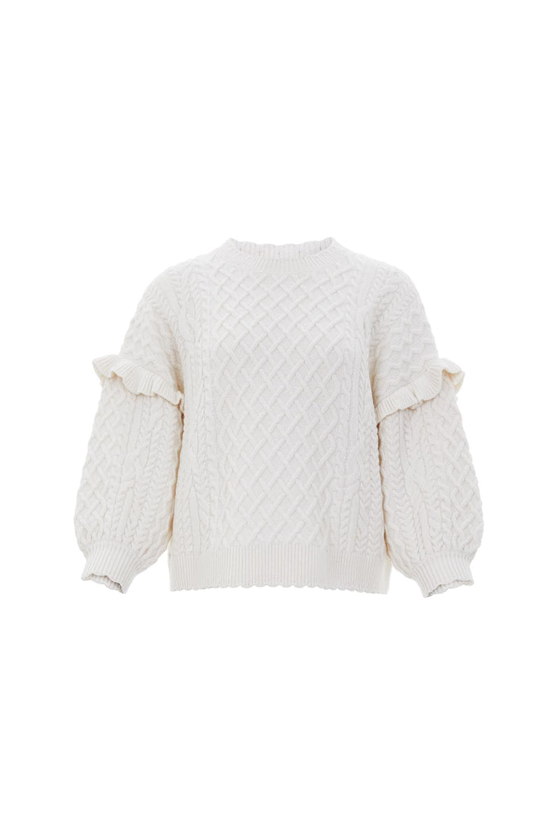 Elsie Cable Short Jumper – Champagne | Needle & Thread