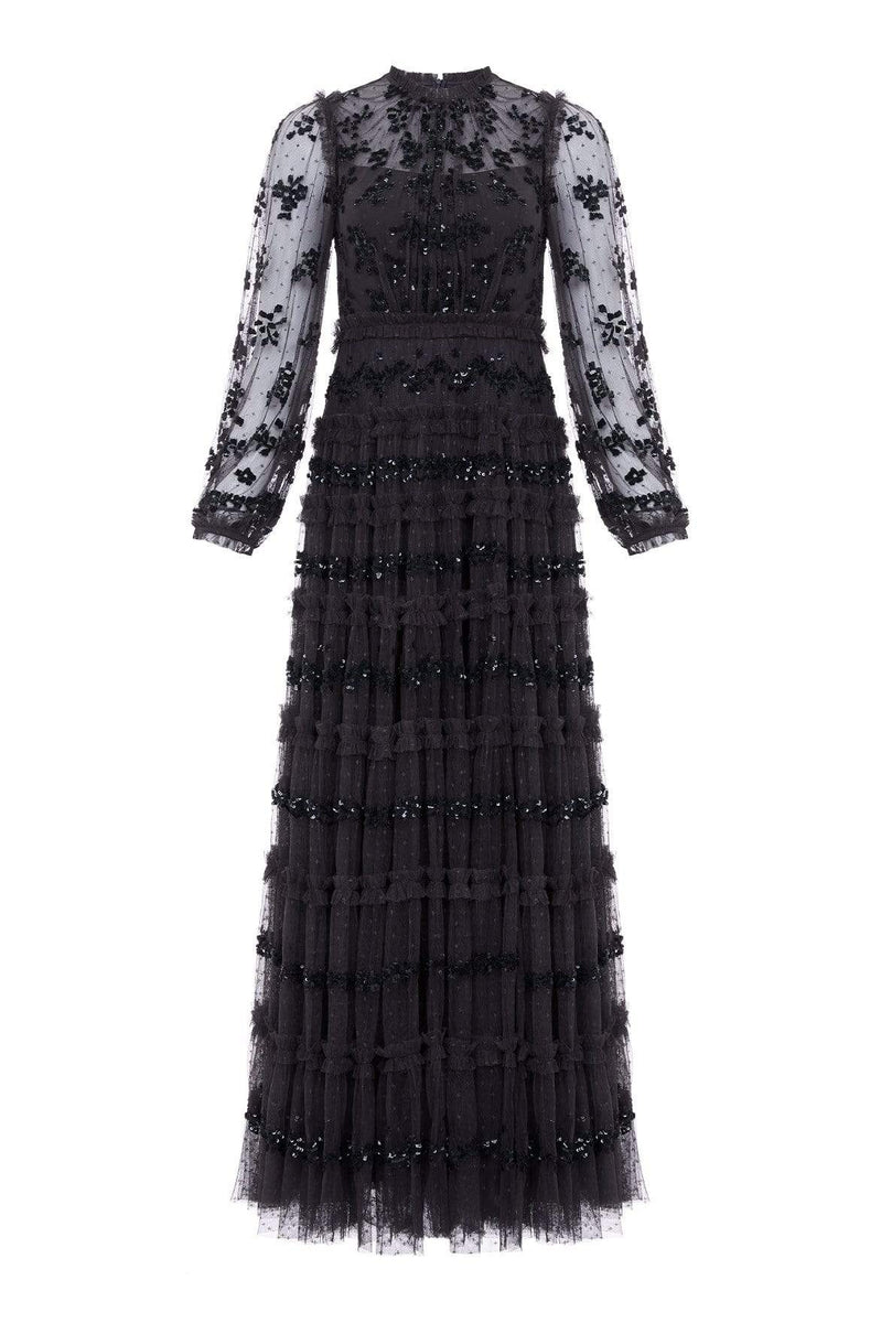 Eve Sequin Gown – Black | Needle & Thread