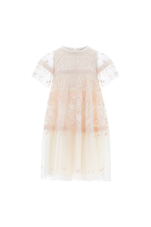 Midsummer Lace Kids Dress – Champagne | Needle & Thread