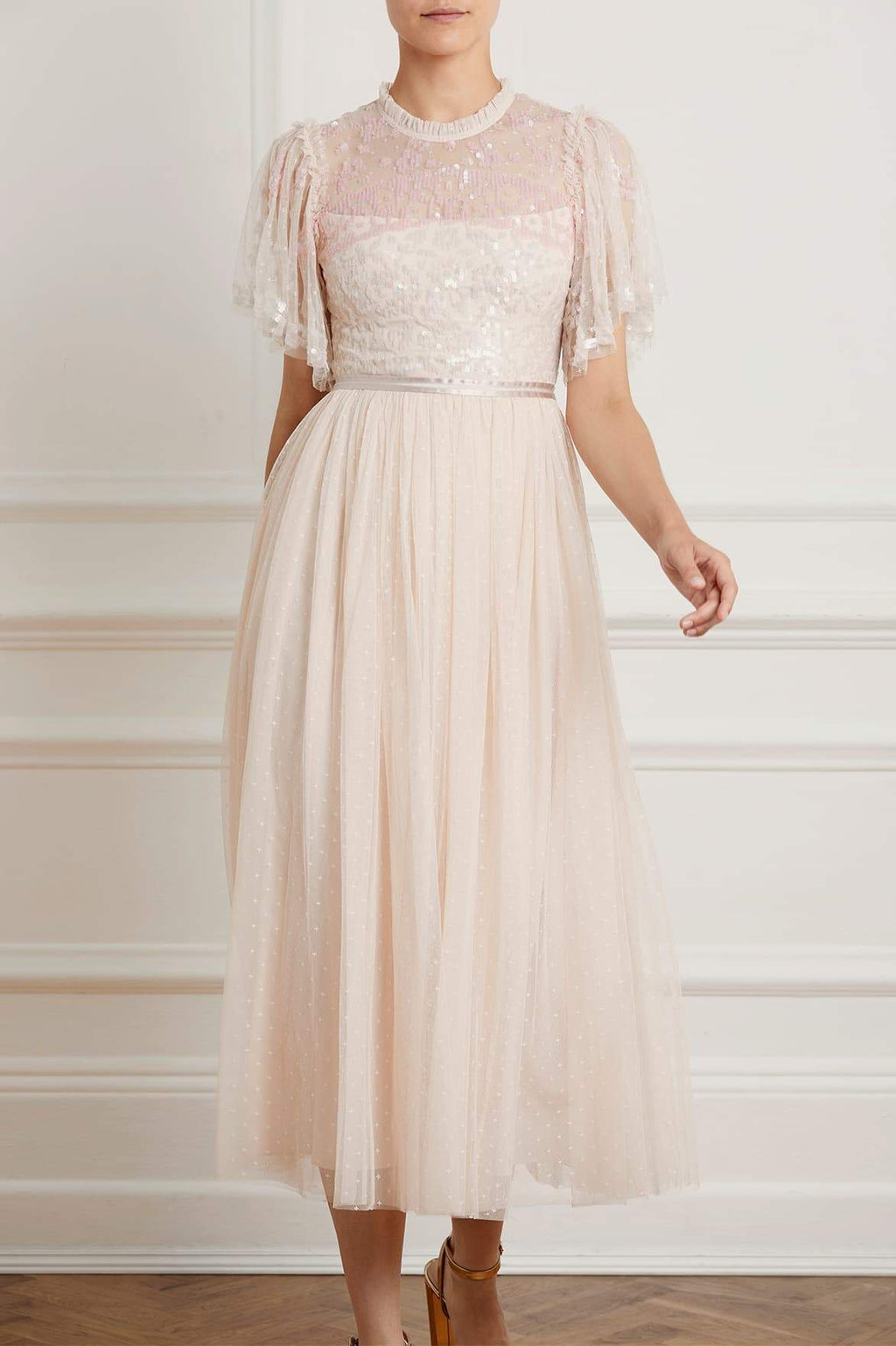 round neck gown