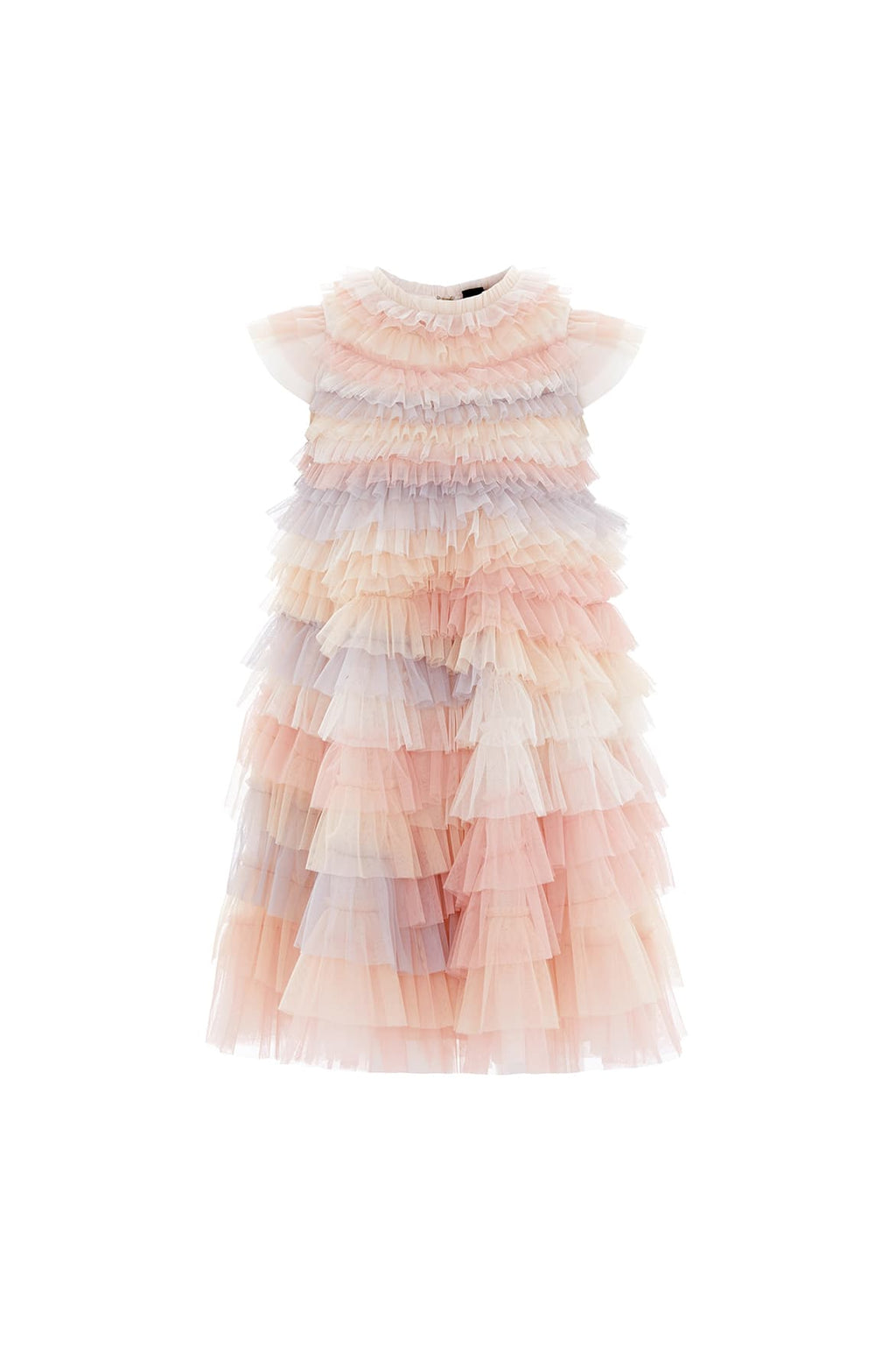 Petra Ruffle Kids Dress – Rainbow | Needle & Thread