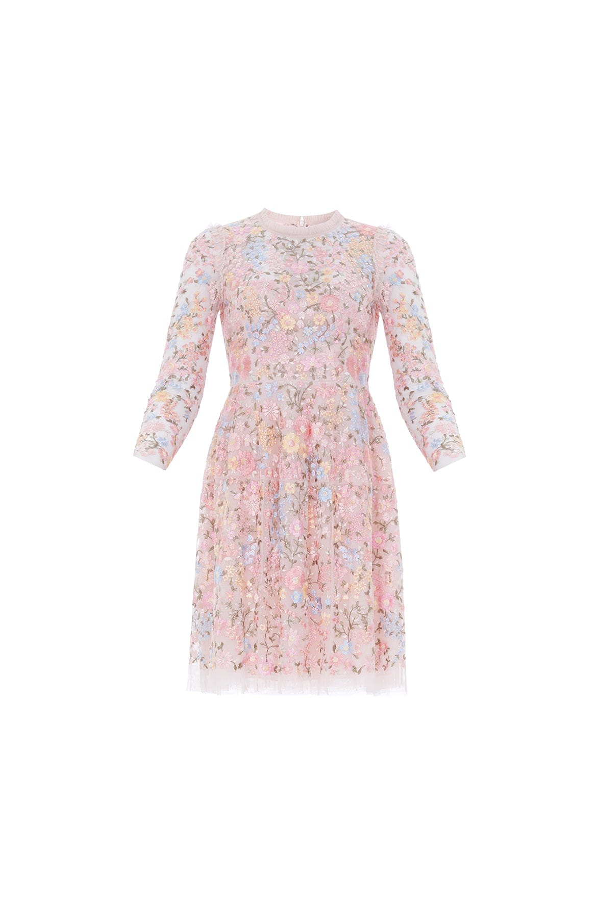 Secret Garden Long Sleeve Micro Mini Dress – Pink | Needle & Thread