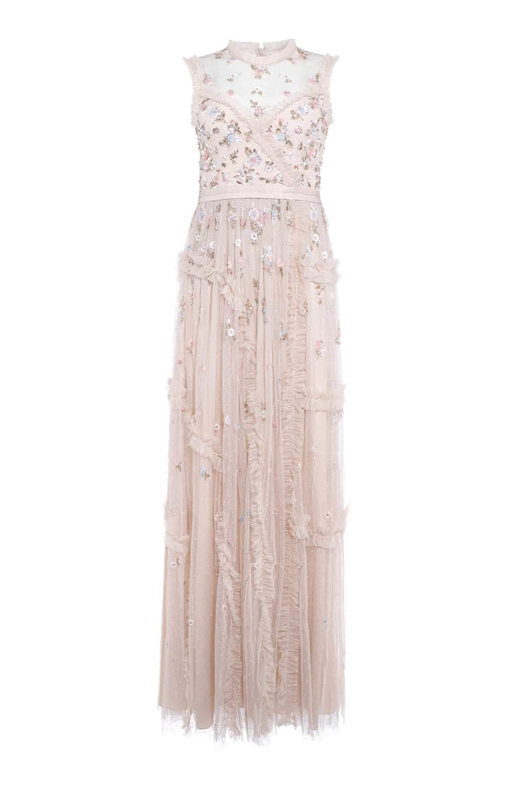 CR20 New Season Shimmer Ditsy Gown in Pearl Rose