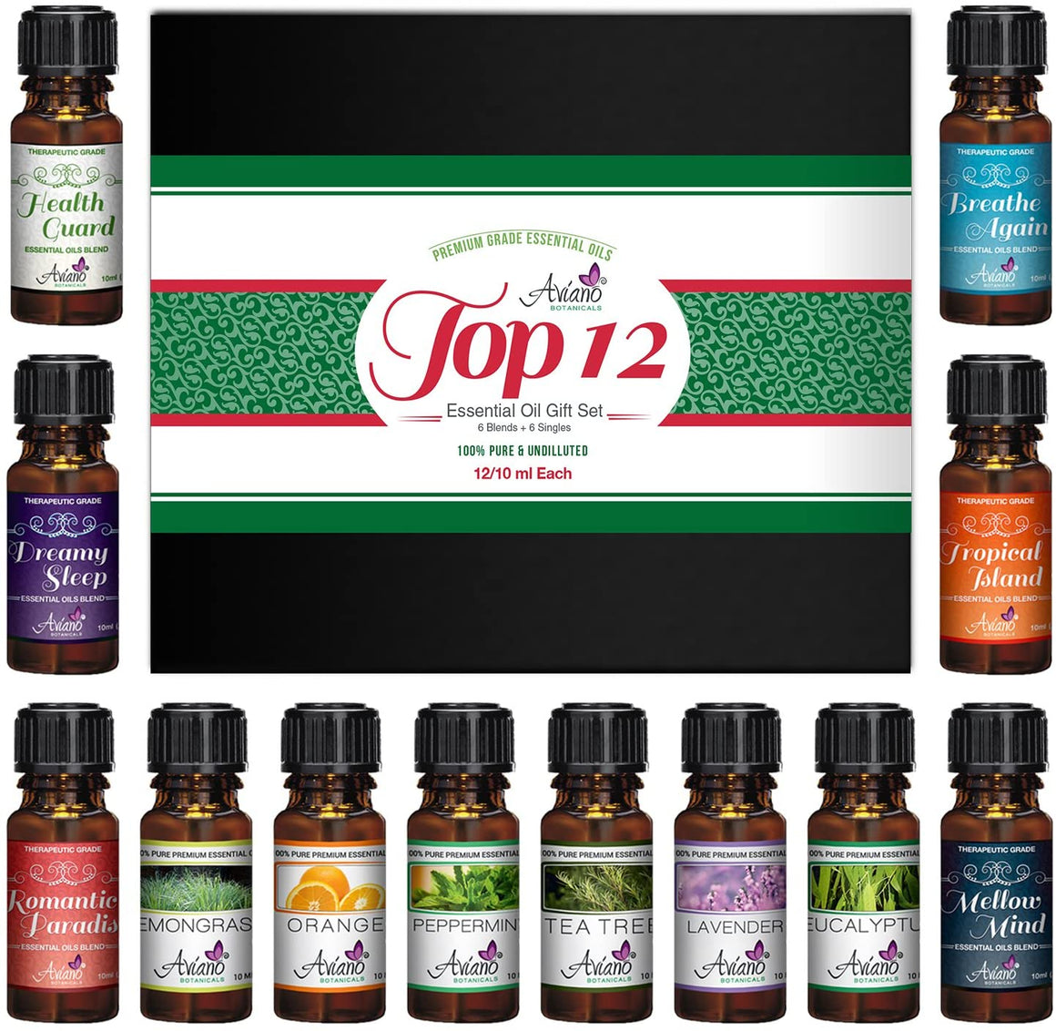 Top 12 Essential Oils Gift Set for Diffuser Christmas
