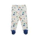Footed Pants Long Sleeve Kimono Shirt Baby Boy Layette Set Organic