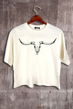 Long horn Cropped Tee