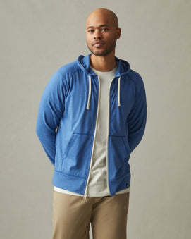 Lightweight Full Zip - Blue Blizzard