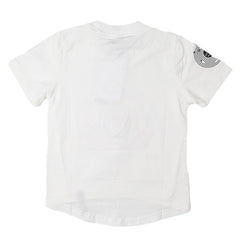 Boys Round Neck T-Shirt - White - test-store-for-chase-value