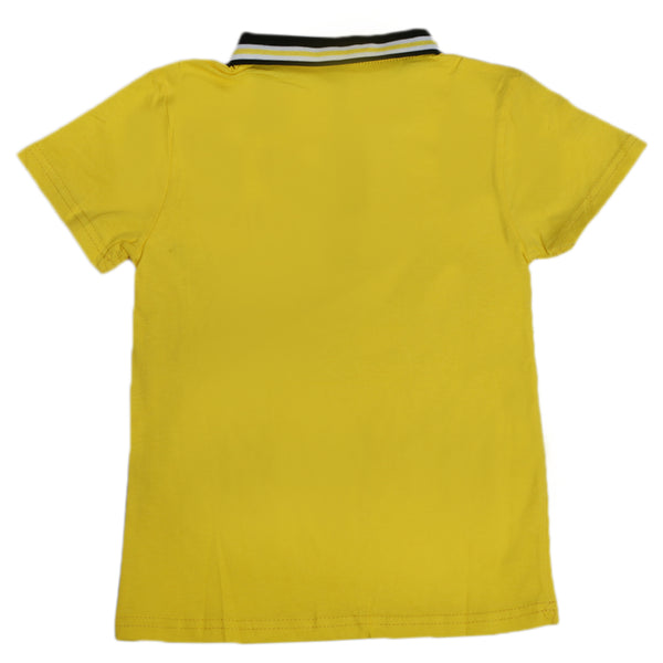 Boys Half Sleeves Polo T-Shirt - Yellow