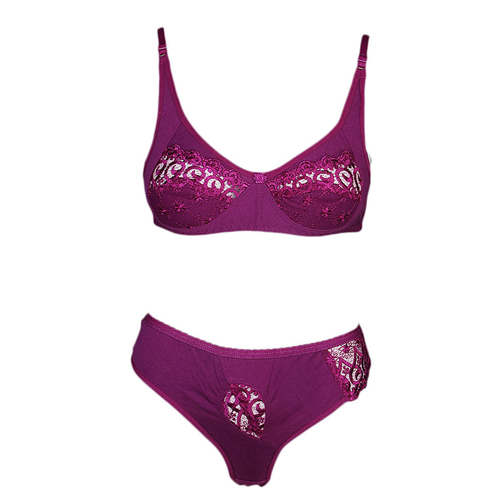 purple bra set