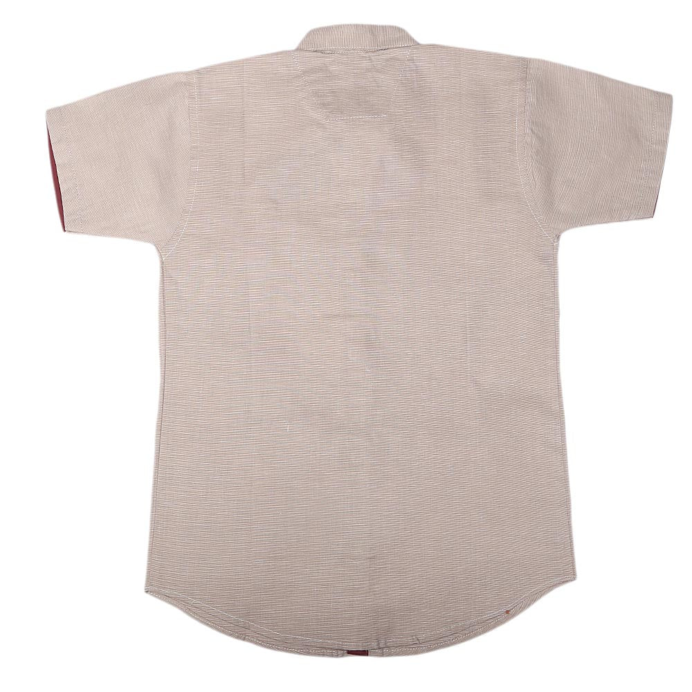 Boys Half Sleeves Printed Shirt - Coffee– Chase Value