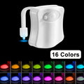 16 Color Smart Night Light Pir Motion Sensor Toilet Seat 