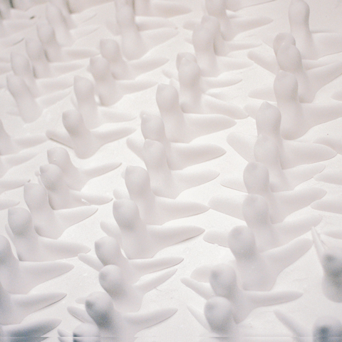 White Birds made of ceramic, as a flock or single to use as a gift and wardrobe 