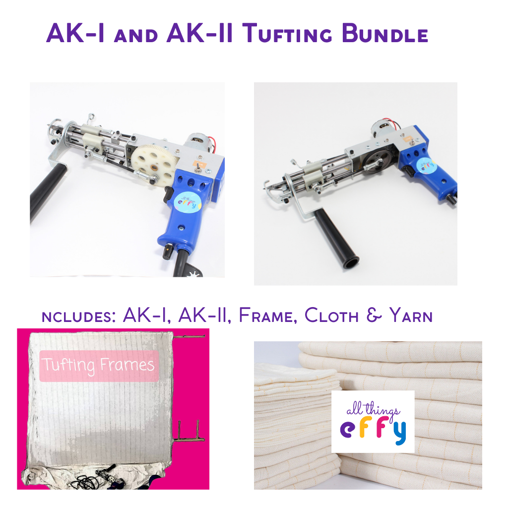 AK 1 Tufting Gun - Cut Pile, Beginner-Friendly, Speed & Pile Height  Adjustable, 100% Ready-to-Use, Proven Model