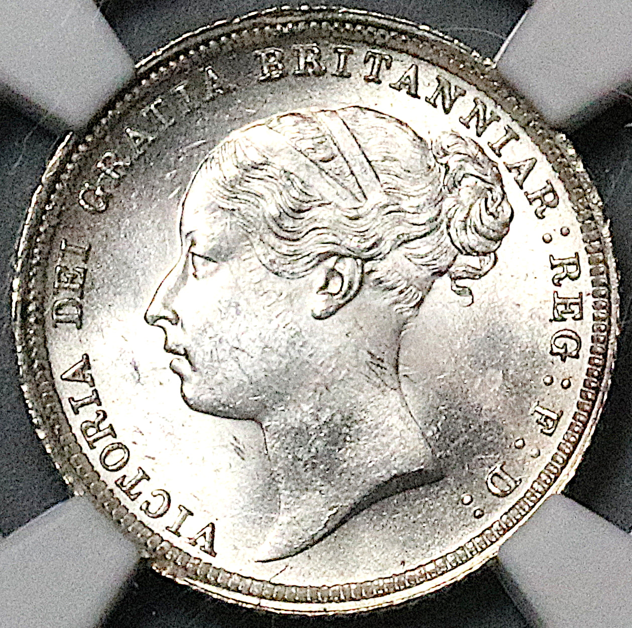 1883 NGC MS 64 Victoria 6 Pence Great Britain Mint State Silver Coin (24082903C)