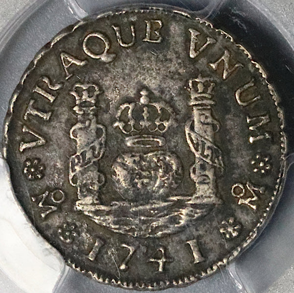 1741-Mo PCGS XF 40 Mexico 1 Real Pillars Spain Philip V Colonial Silver Coin (22080701C)