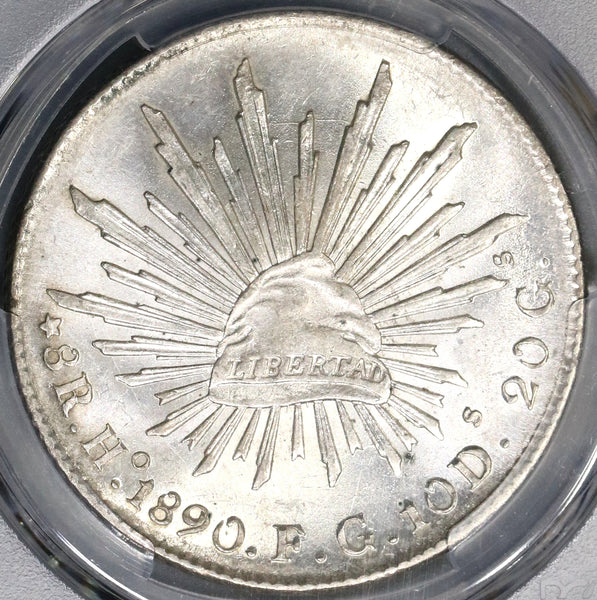 1890-Ho PCGS MS 62 Mexico 8 Reales Hermosillo Mint State Rare Grade Si ...
