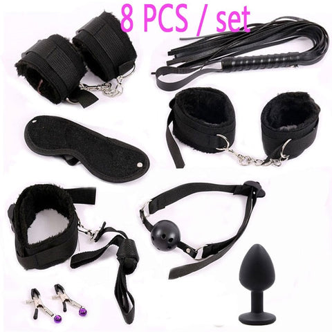 Mouth Bondage Porn Toys - Women Men Porno Sex Handcuffs Nipple Clamps Whip Mouth Gag ...