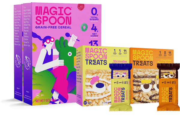 BESTSELLER SET - 8 cereal treats (2 boxes) + 2 boxes of cereal by Magic Spoon