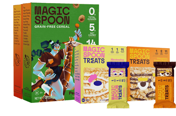 NO-FLUFF FALL KIT - 8 cereal treats (2 boxes) + 2 boxes of cereal by Magic Spoon