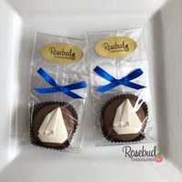 12 SAILBOAT Chocolate Covered Oreo Cookie Candy Party Favors