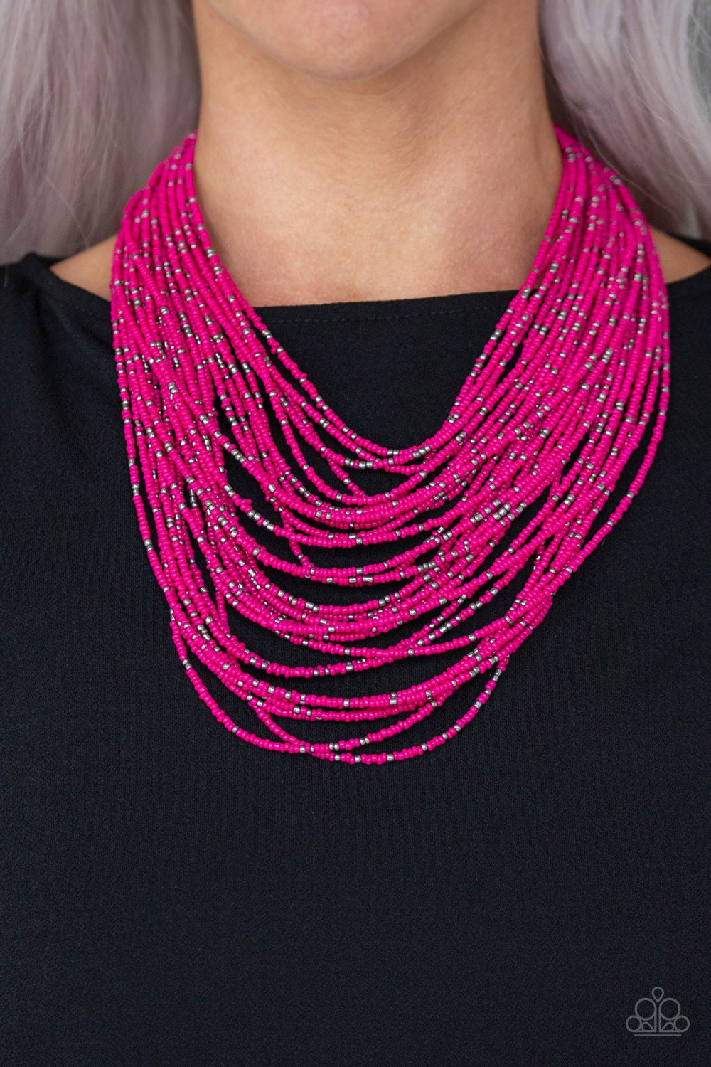 Paparazzi Let It Bead Pink Seed Bead Necklace