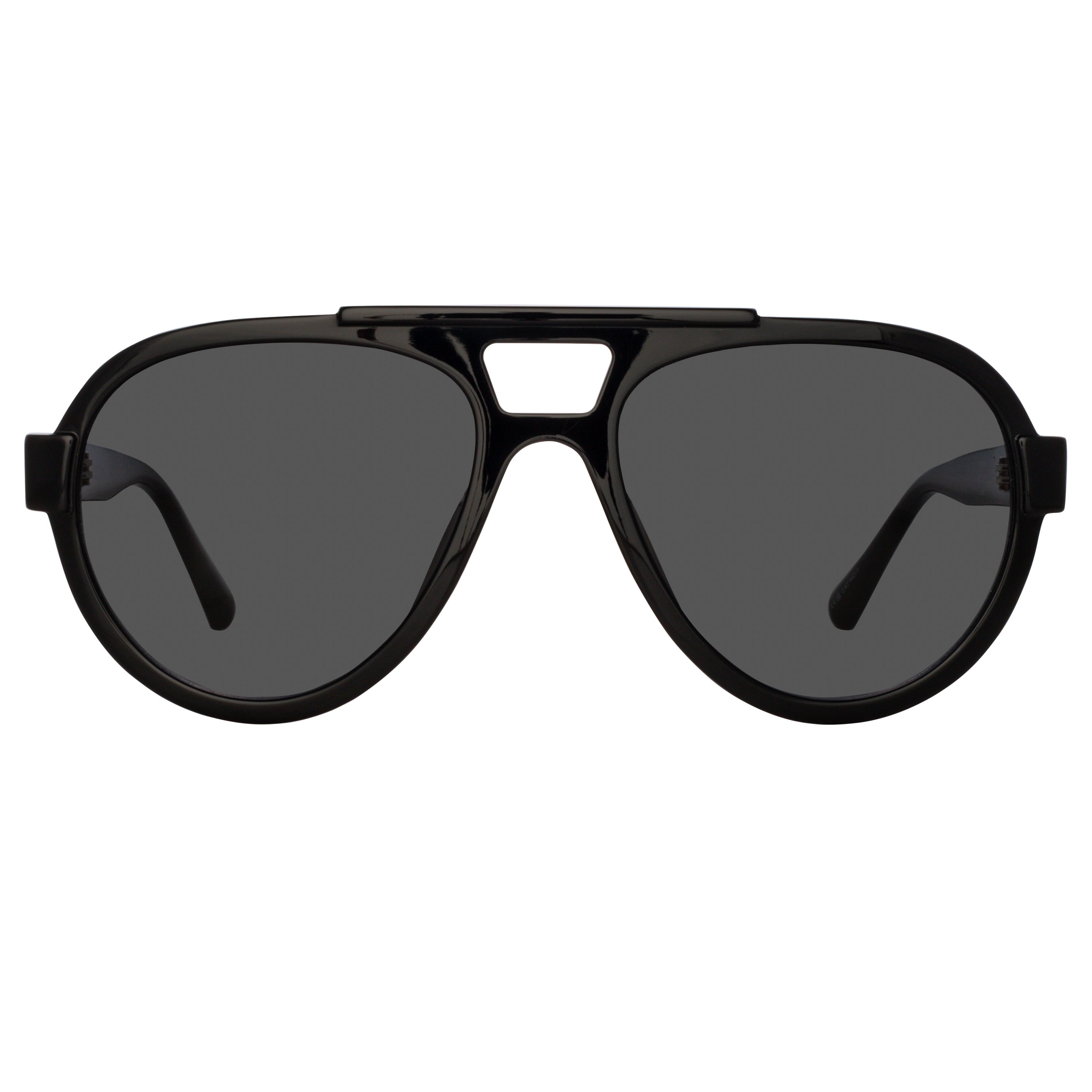 The Attico Jurgen Aviator Sunglasses in Black