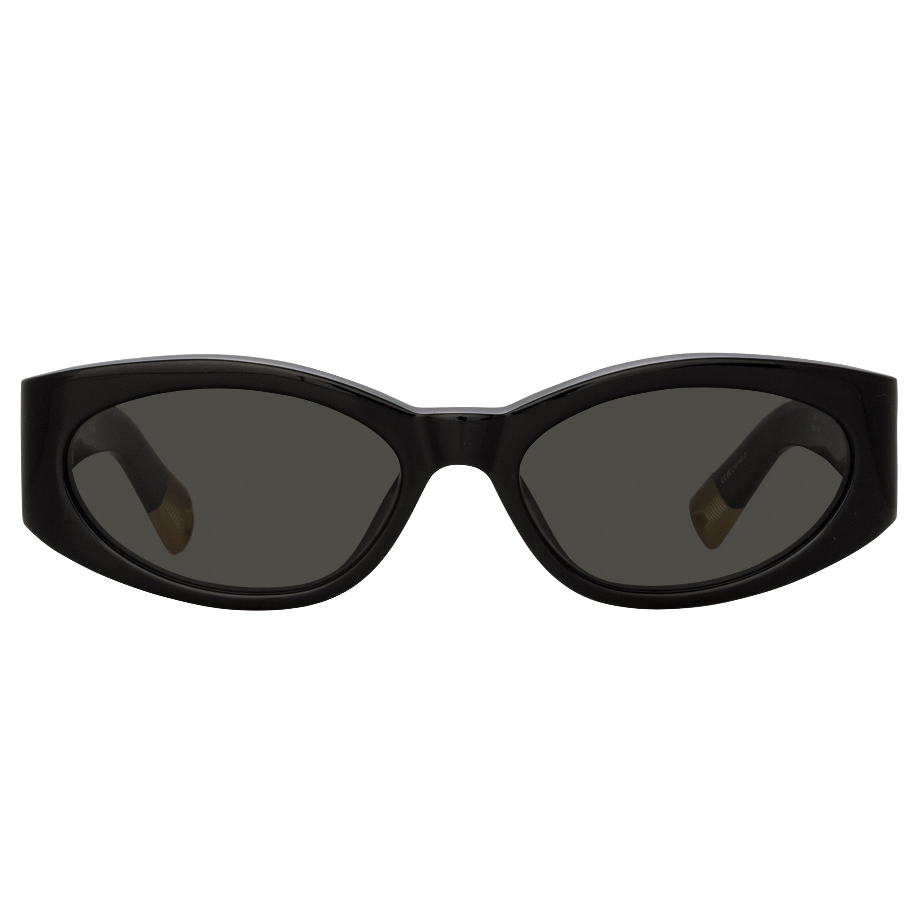 Ovalo Oval Sunglasses in Black by Jacquemus