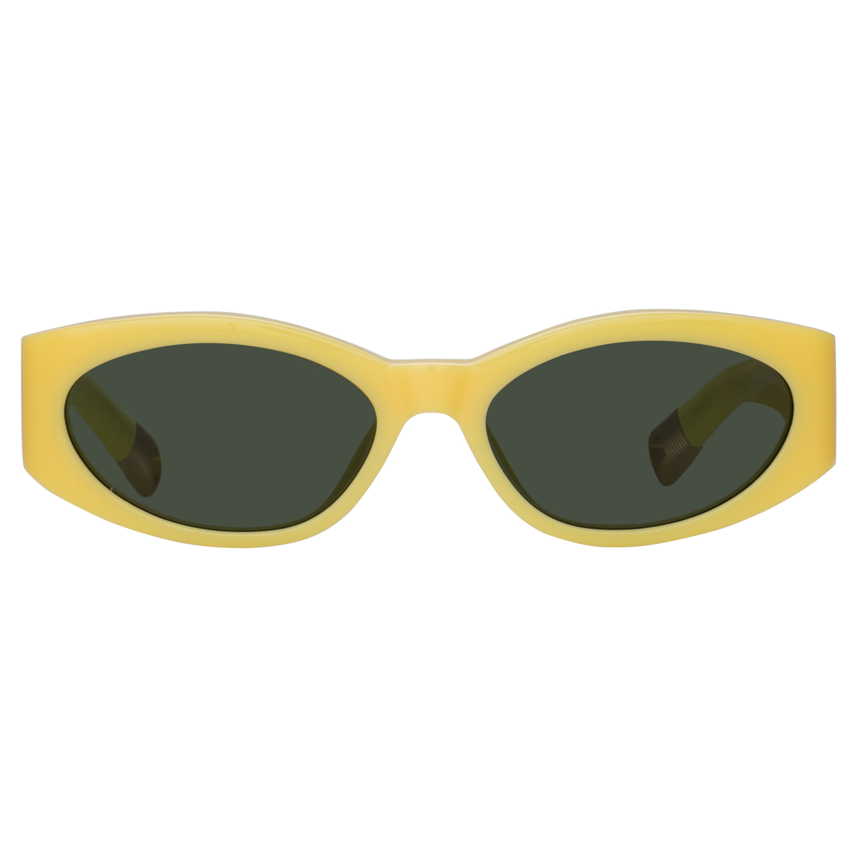Ovalo Oval Sunglasses in Yellow by Jacquemus