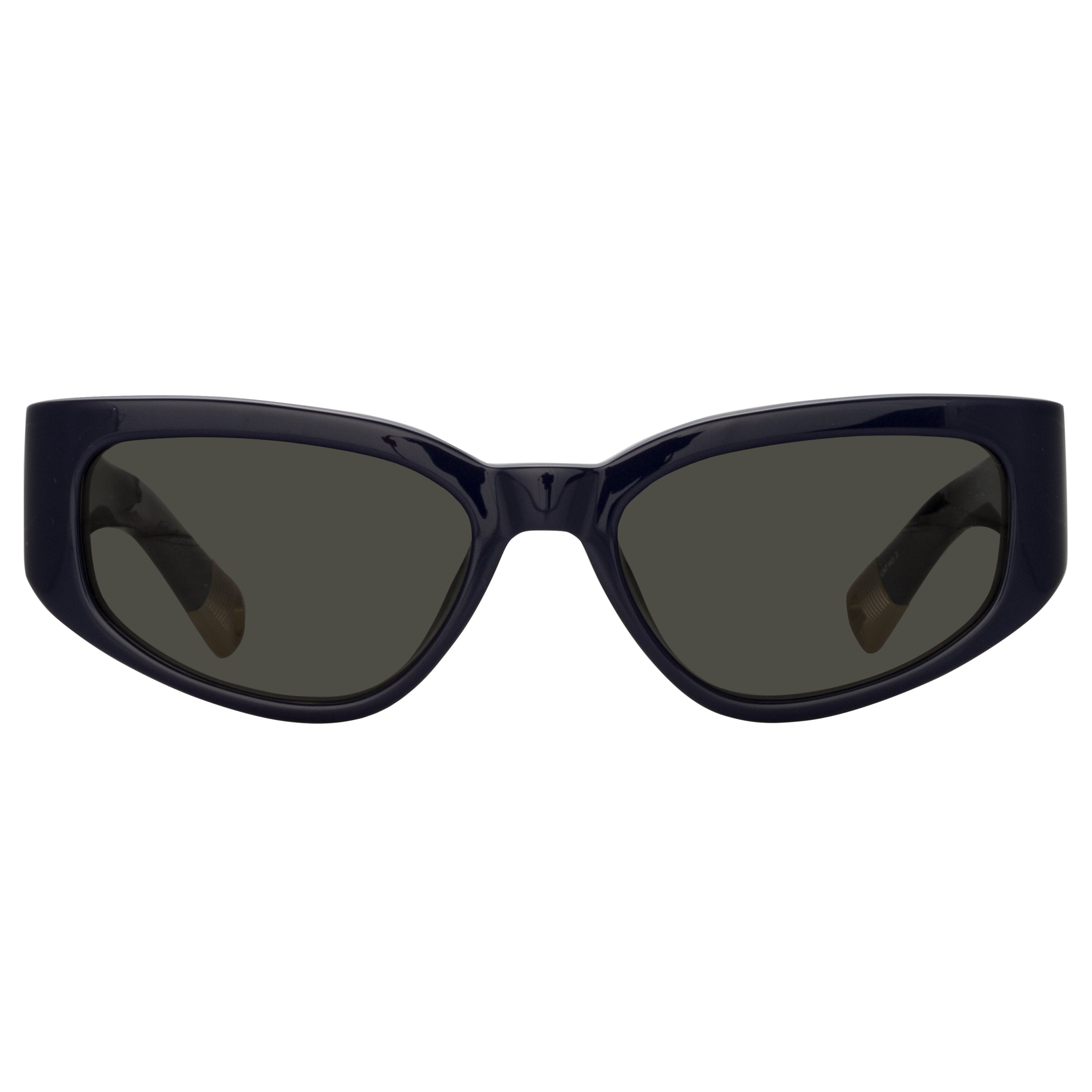 Gala Cat Eye Sunglasses in Navy by Jacquemus