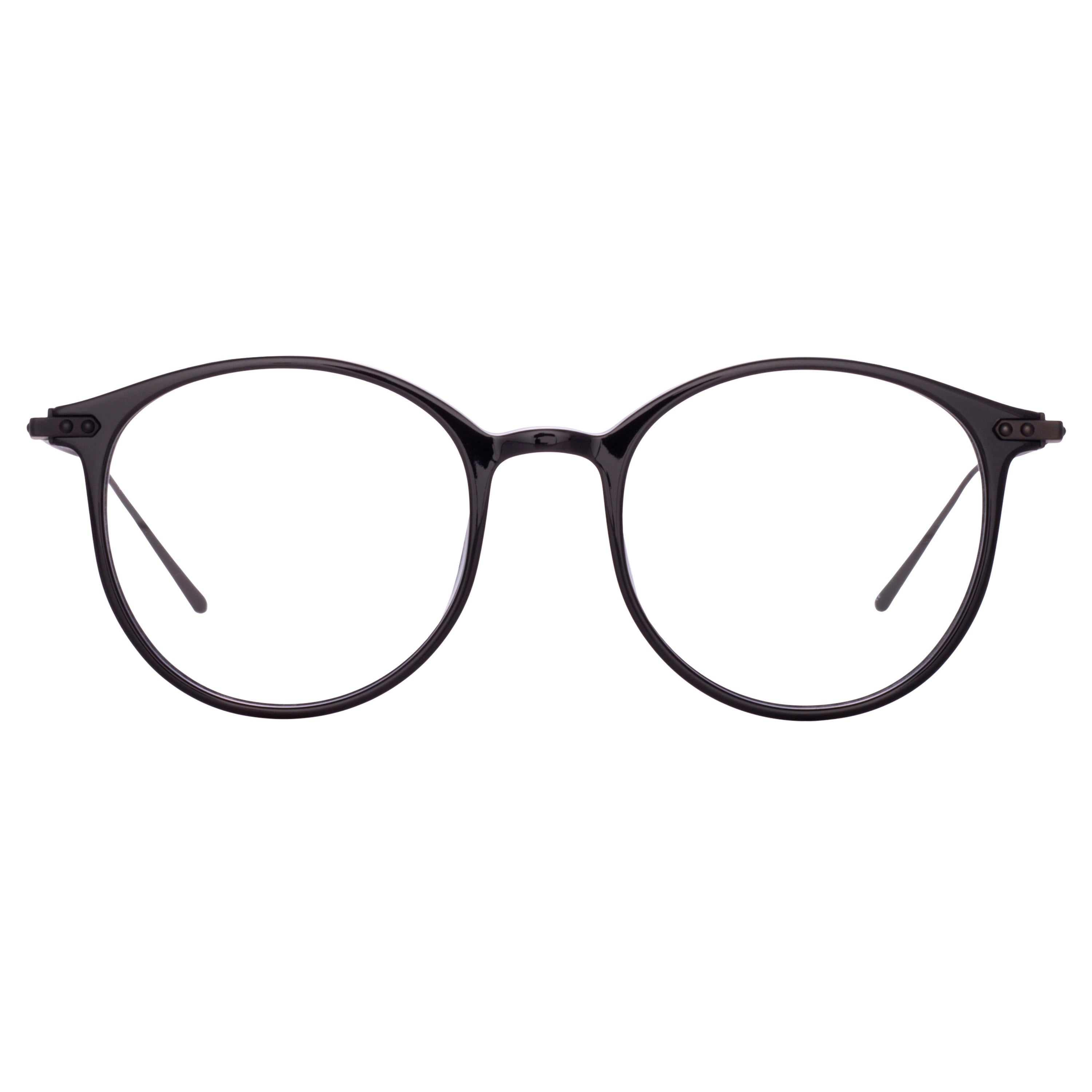 Gray Oval Optical Frame in Black and Nickel