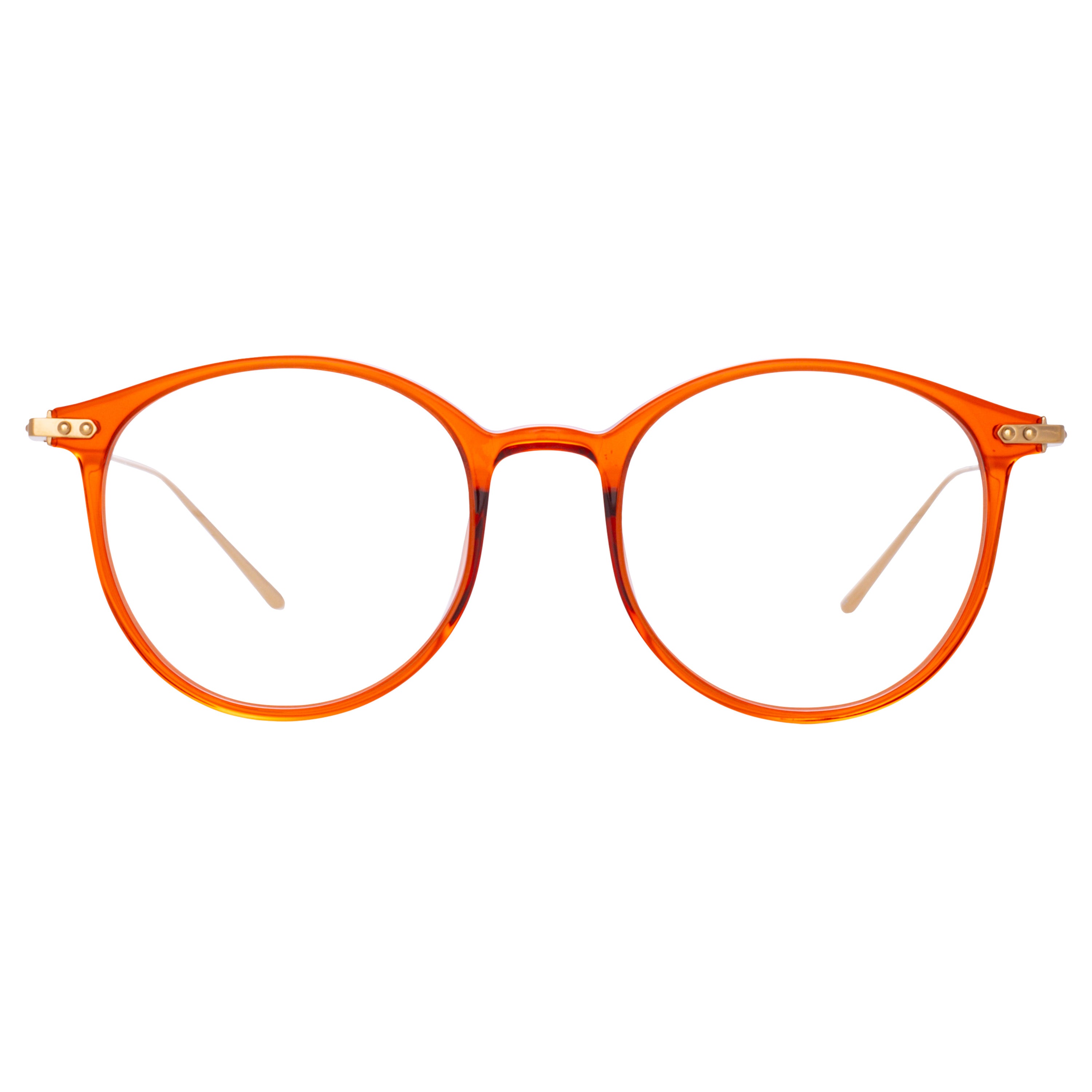 Gray Oval Optical Frame in Amber