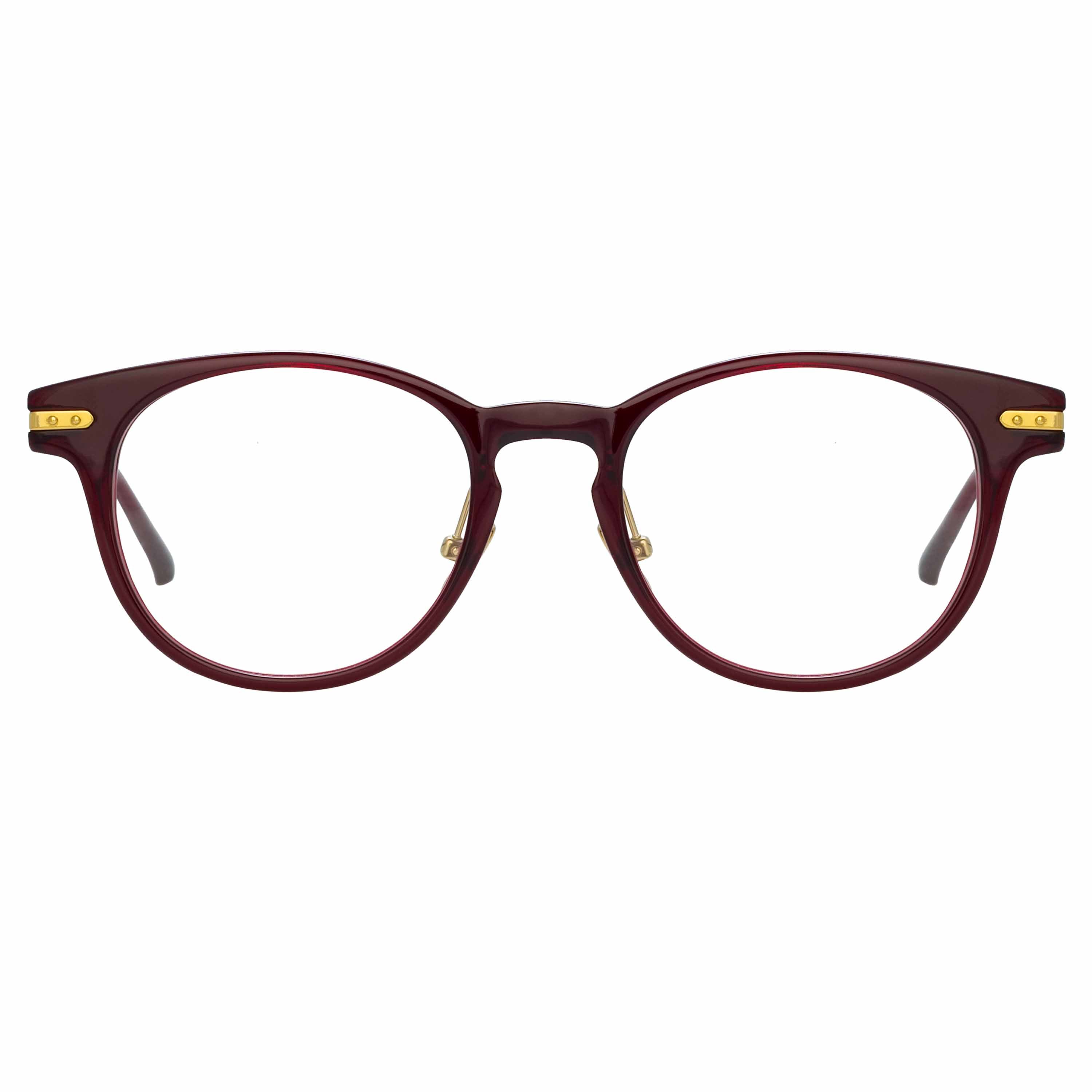 Linda Farrow Linear Bay Optical D-Frame in Burgundy