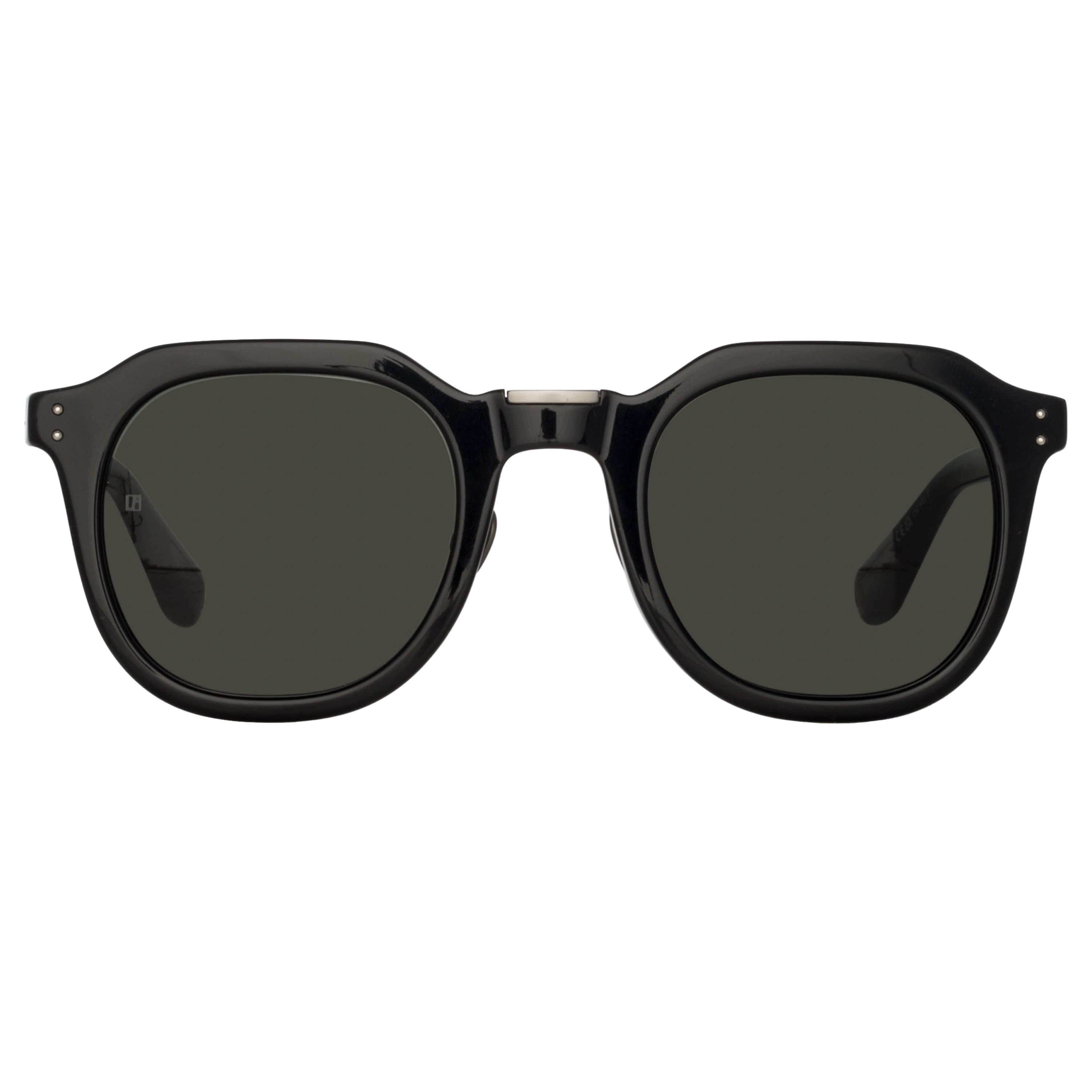 Fletcher Angular Sunglasses in Black and Grey