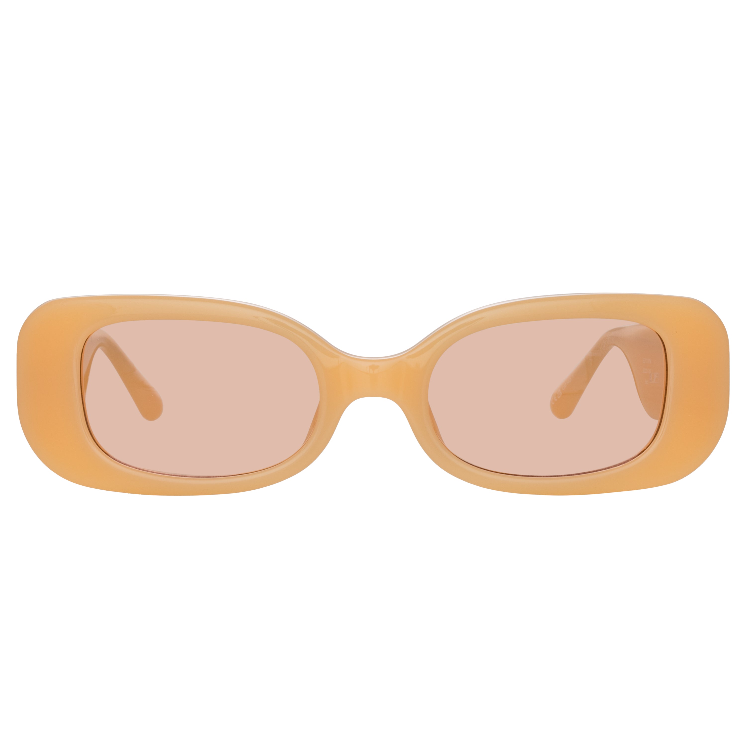 Lola Rectangular Sunglasses in Peach