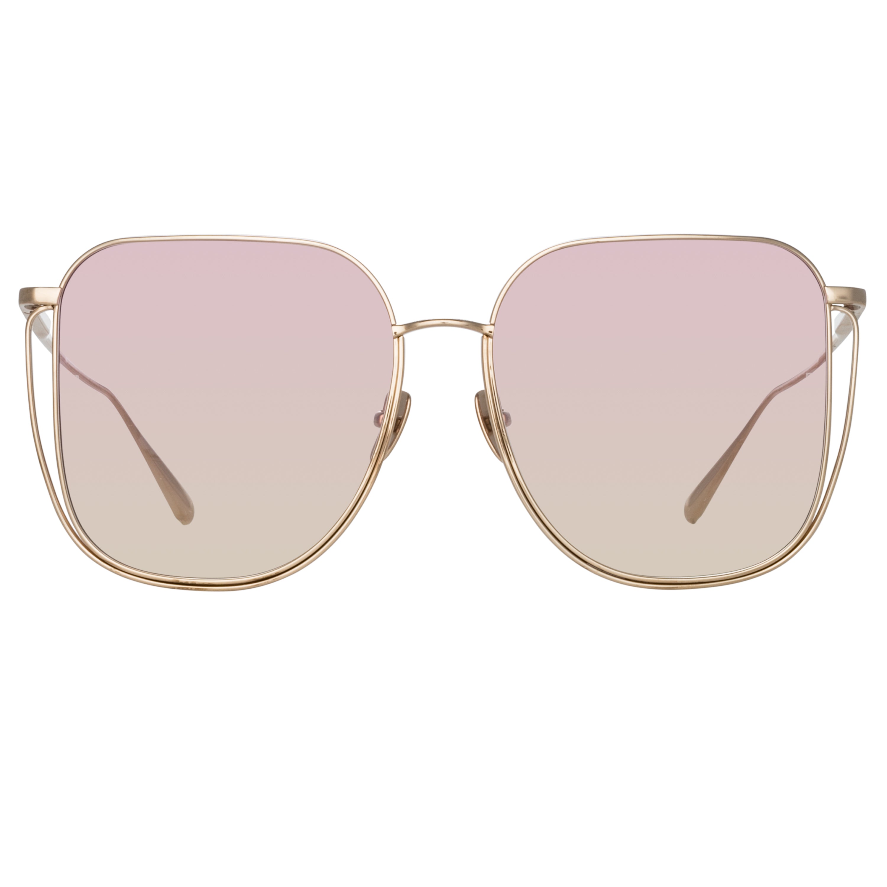 Camry Oversized Sunglasses in Light Gold and Lilac