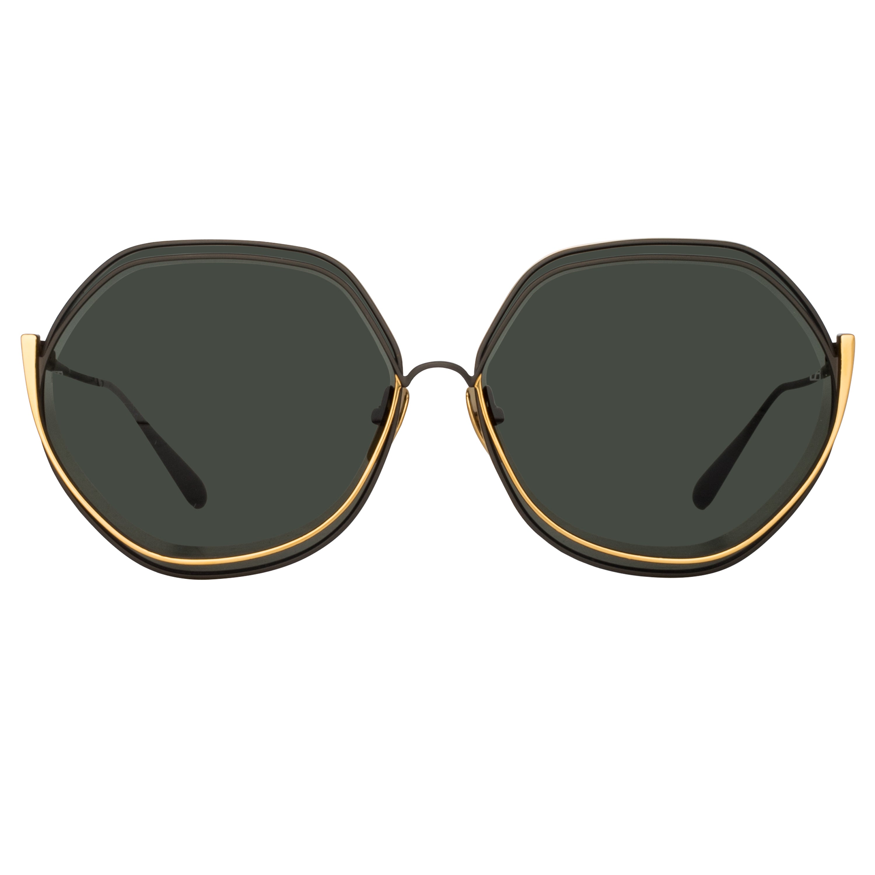 Aspen Hexagon Sunglasses in Matt Nickel