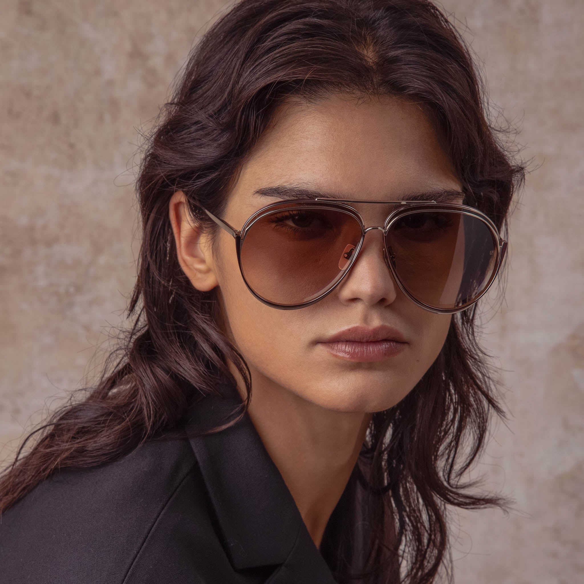 Francisco Aviator Sunglasses in Light Gold