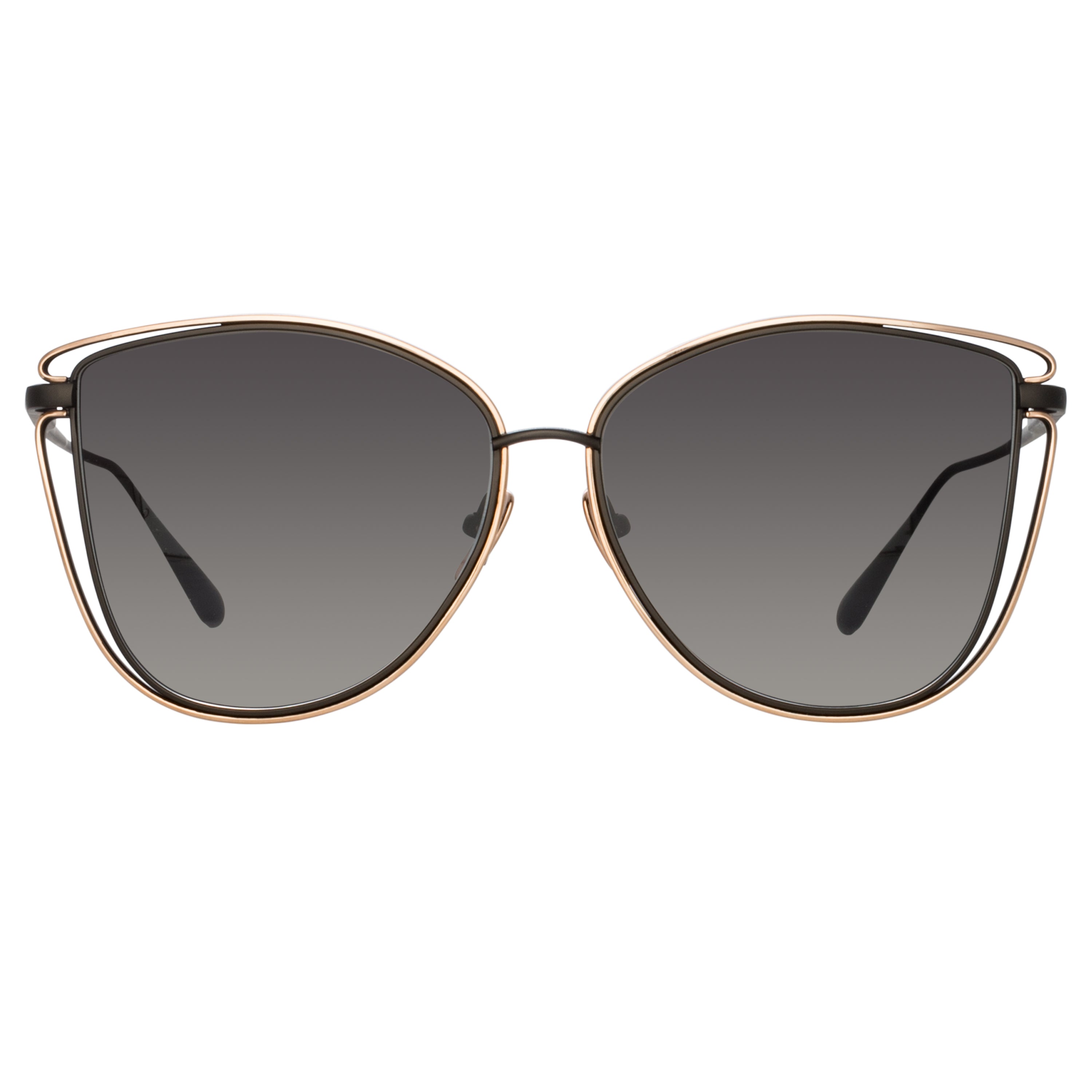 Dinah Cat Eye Sunglasses in Matt Nickel