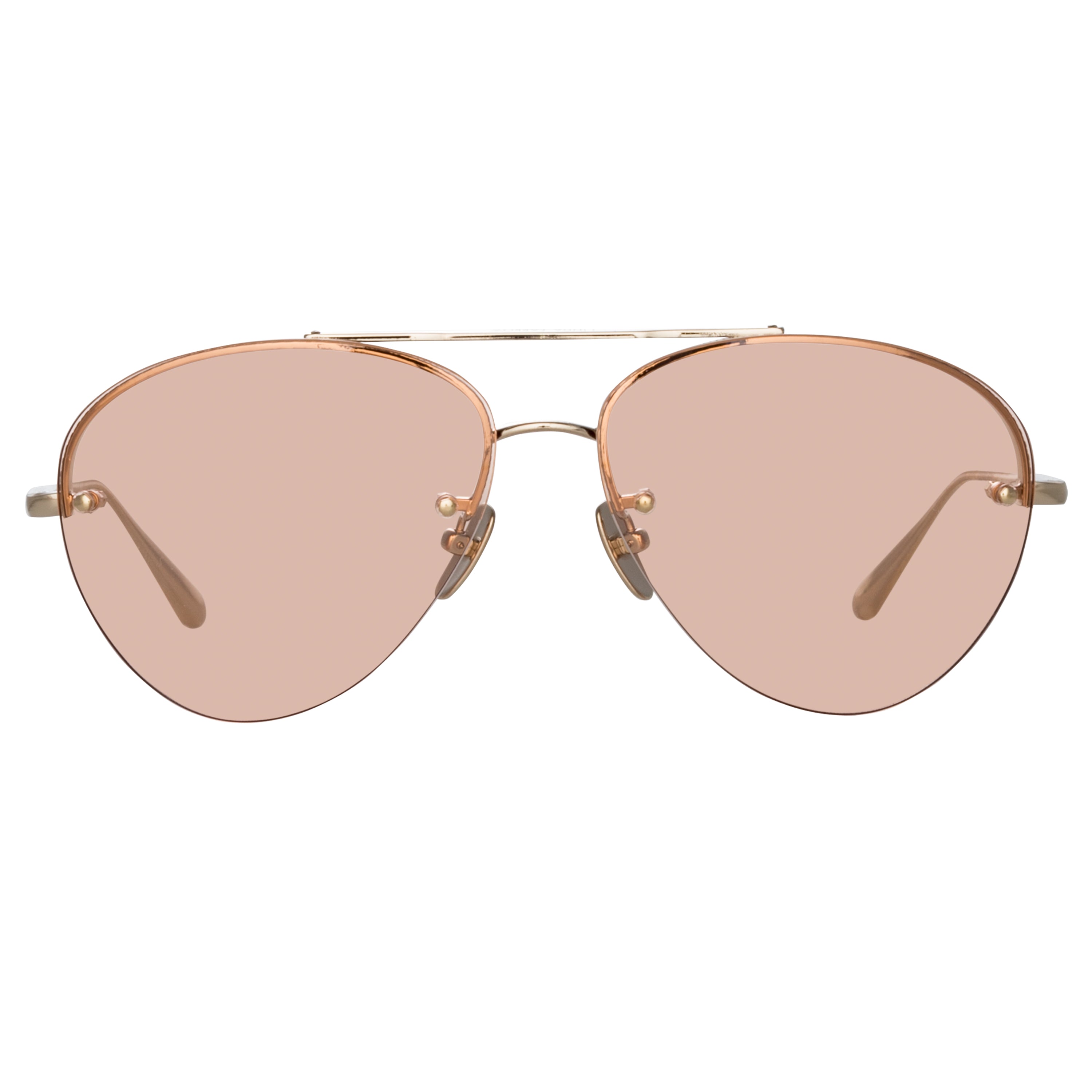 Edano Aviator Sunglasses in Light Gold