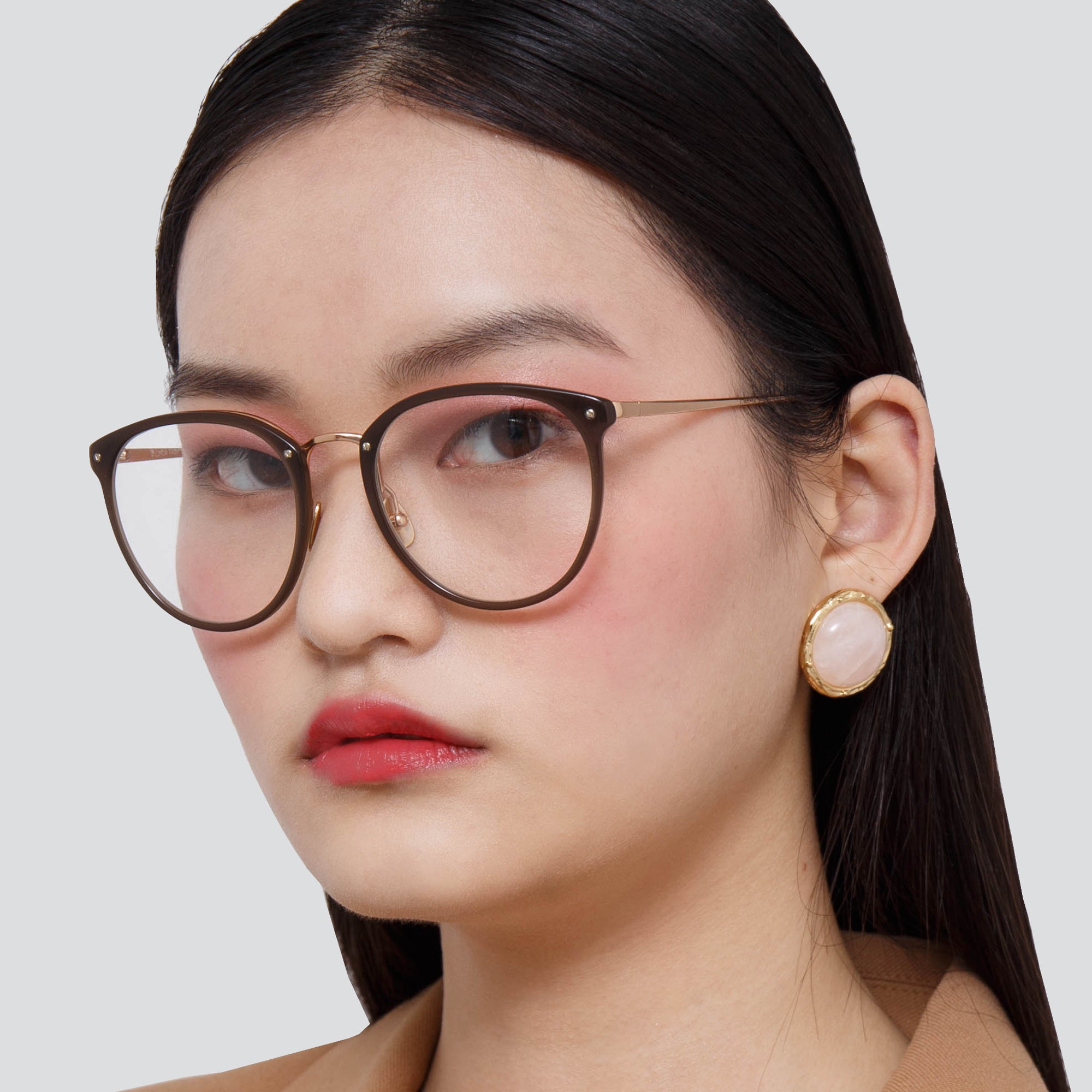 The Calthorpe Oval Optical Frame in Brown (C6)