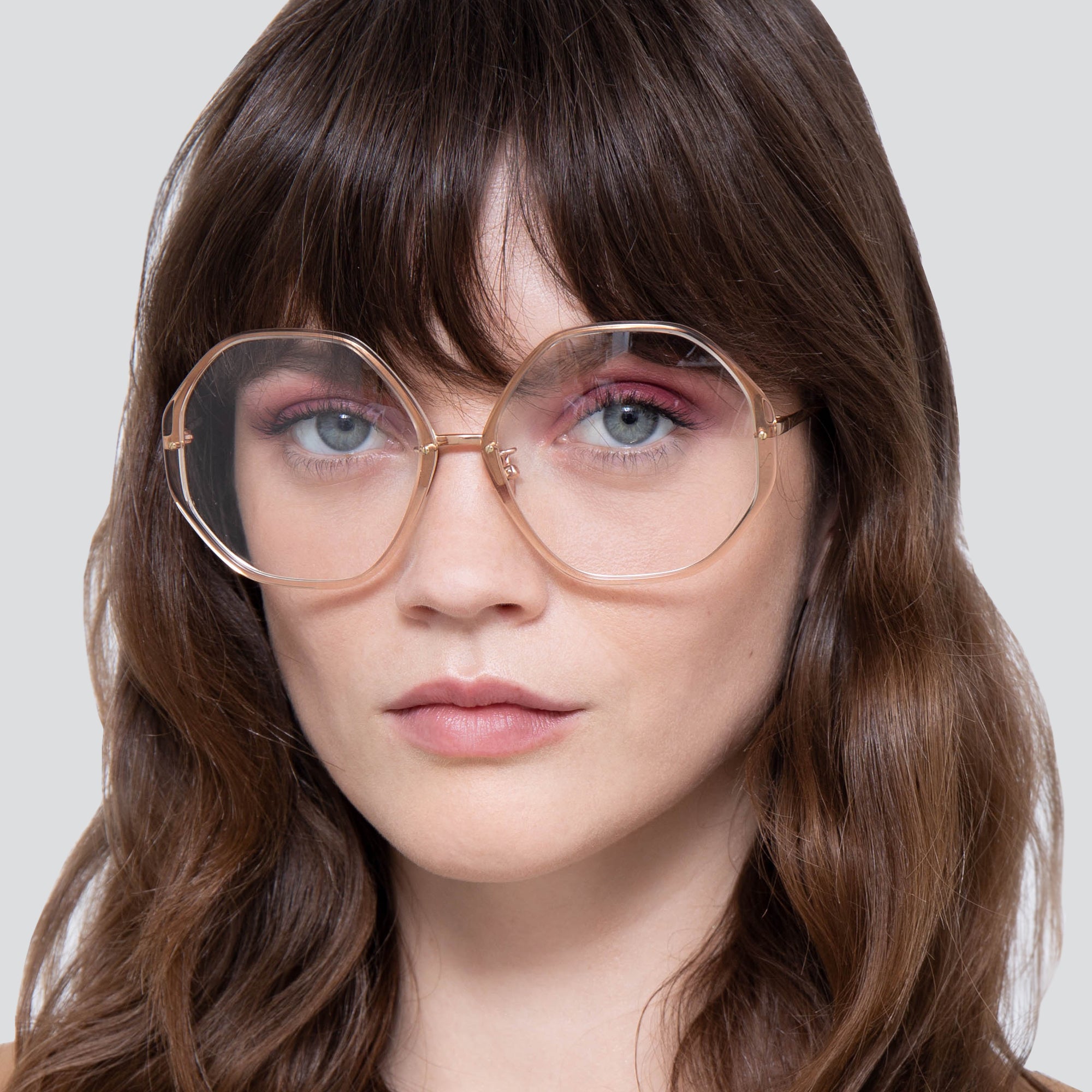 The Alona Oversized Optical Frame in Clear (C12)